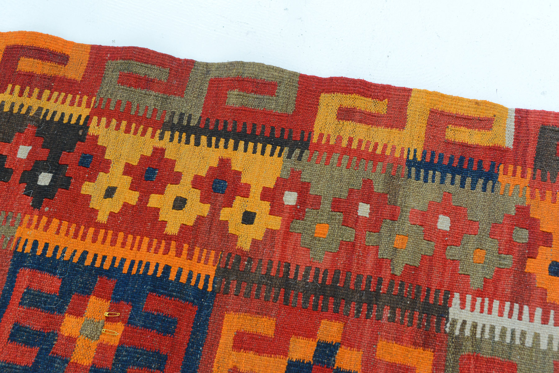 Vintage Handwoven Uzbek Afghan Teppich Kilim Rug