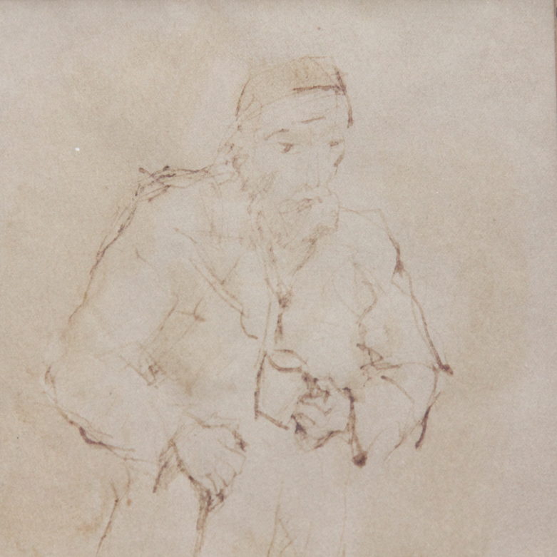 Framed Drawing Signed by Martin Mondrus