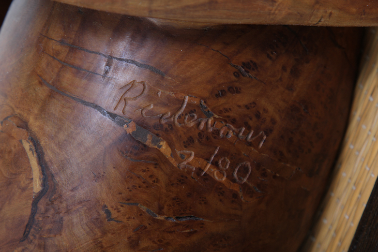 Norman Ridenour Signed 'Girl at Play' Olive Wood Sculpture