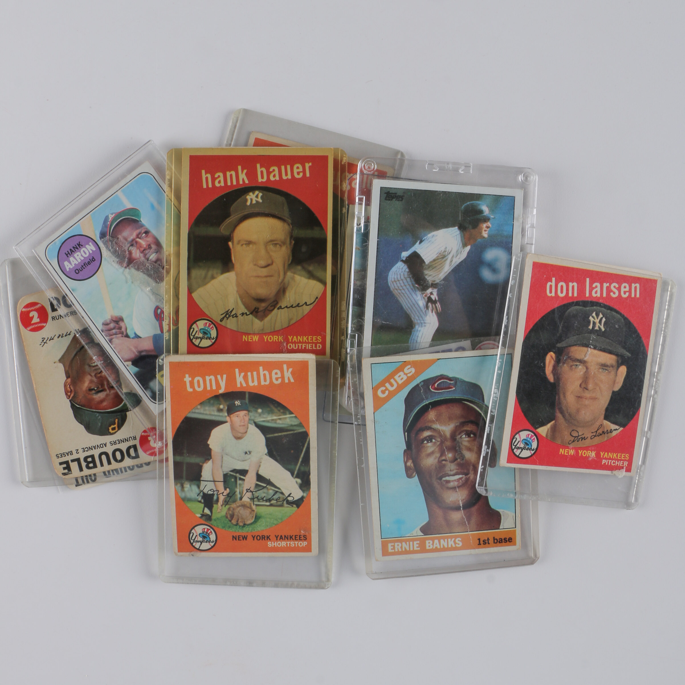 Vintage Baseball Cards Including 1969 Hank Aaron and 1959 Yankees
