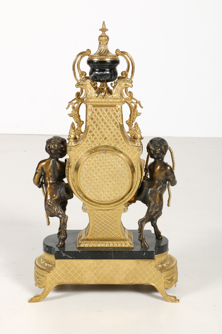 Late 20th Century Lancini Gold Tone Mantel Clock