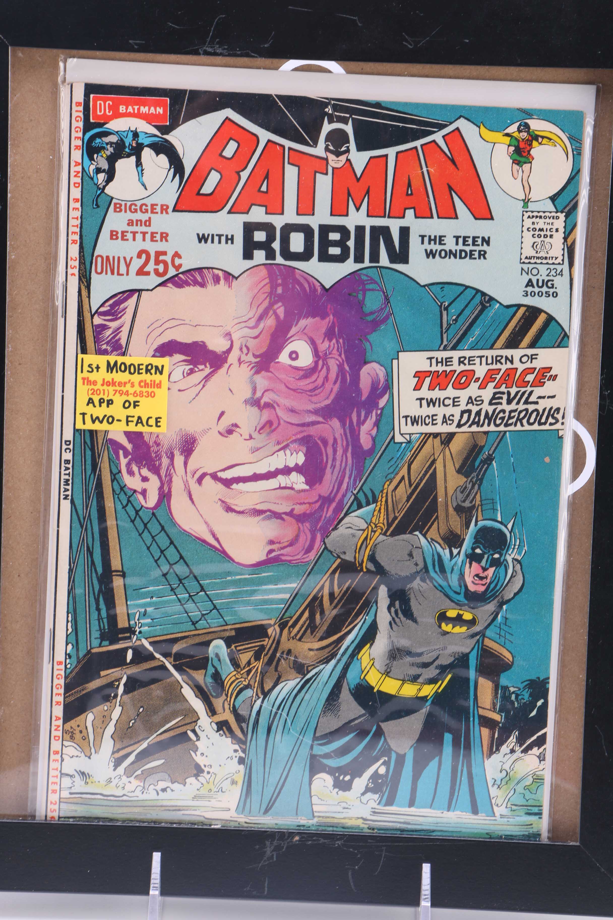 Framed Vintage First-Series "Batman" Comics