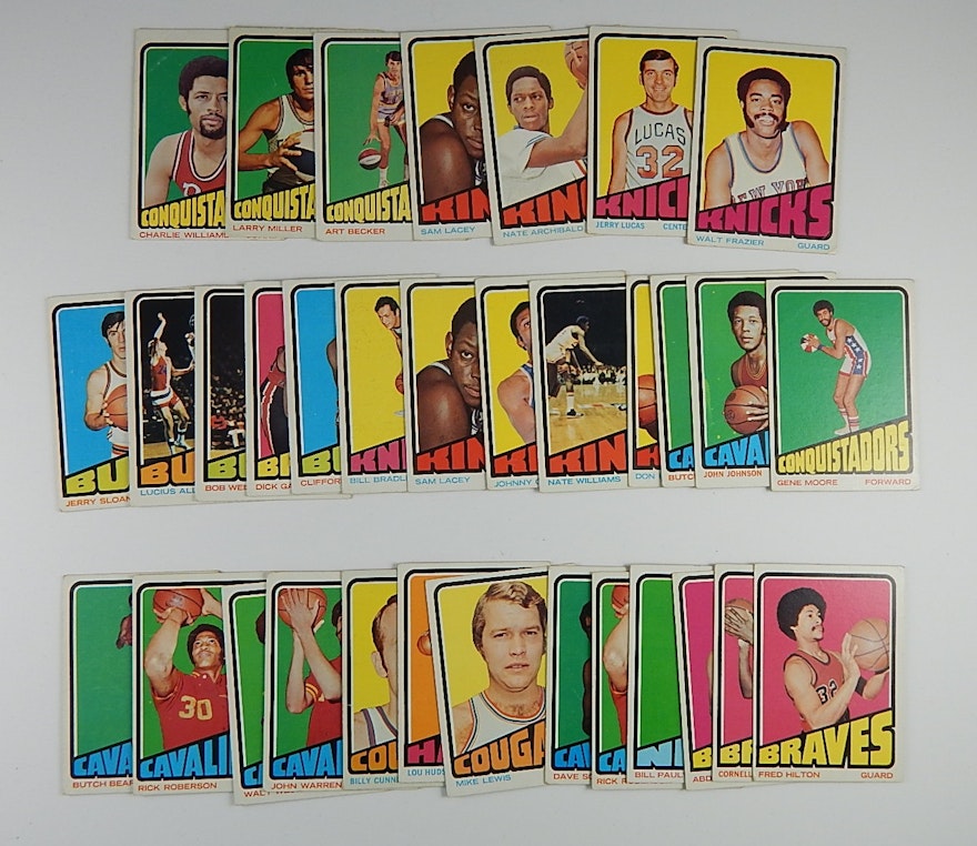 Collection of 1972 TOPPS NBA Basketball Trading Cards