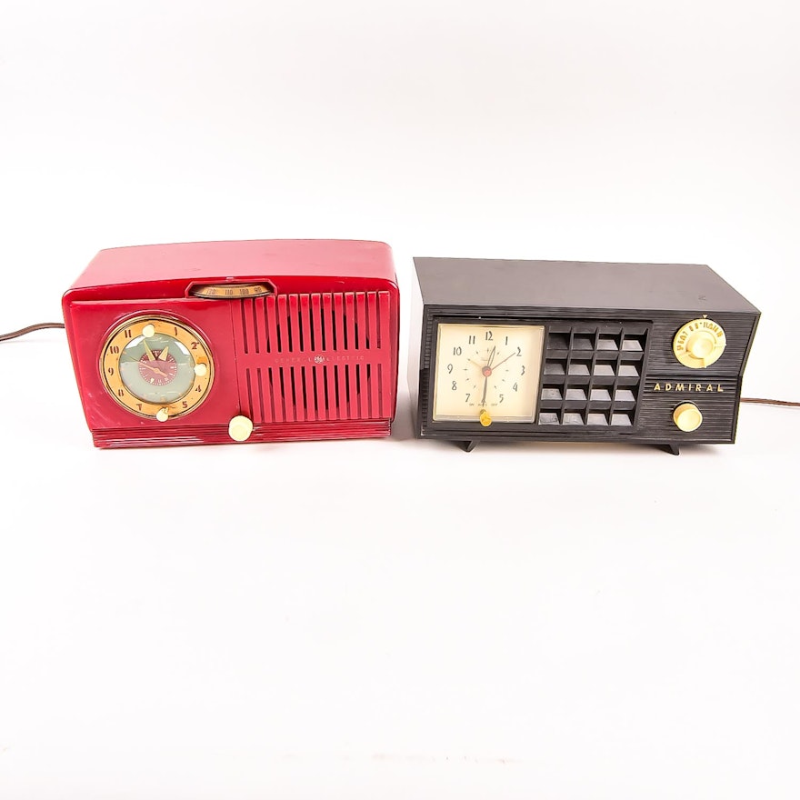 Set of Mid-Century Clock Radios