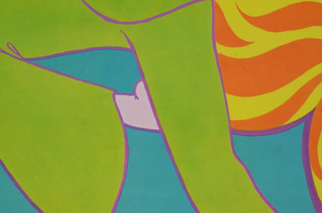 Unframed 1960s Psychedelic Lady Poster