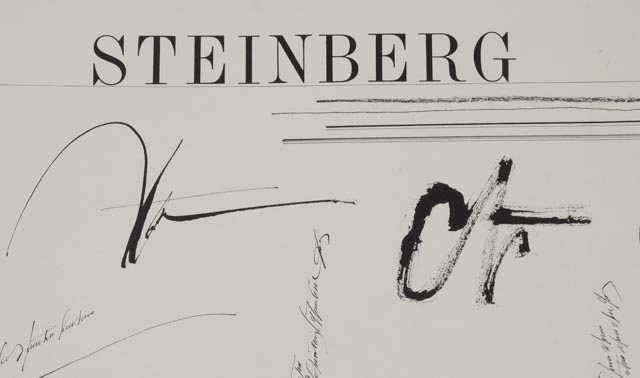 Saul Steinberg Original Lithographic Flair Gallery 1968 Exhibition Poster