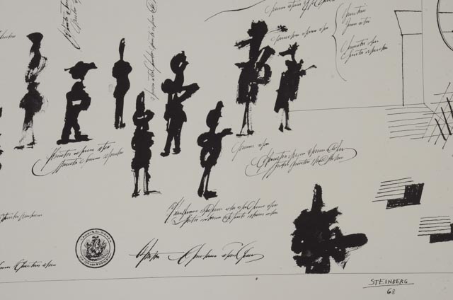 Saul Steinberg Original Lithographic Flair Gallery 1968 Exhibition Poster