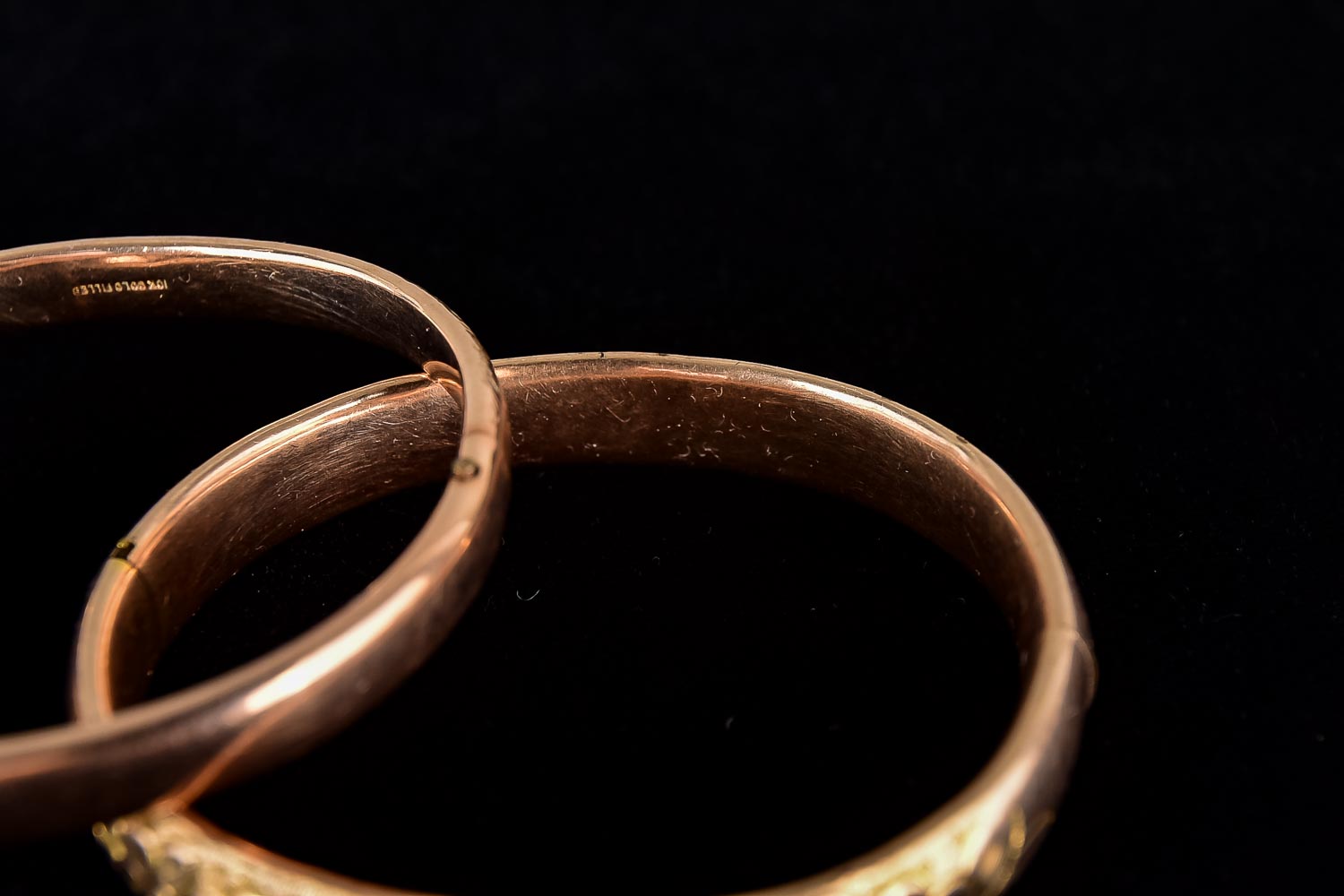 Set of Three 10K Gold Fill Bracelets