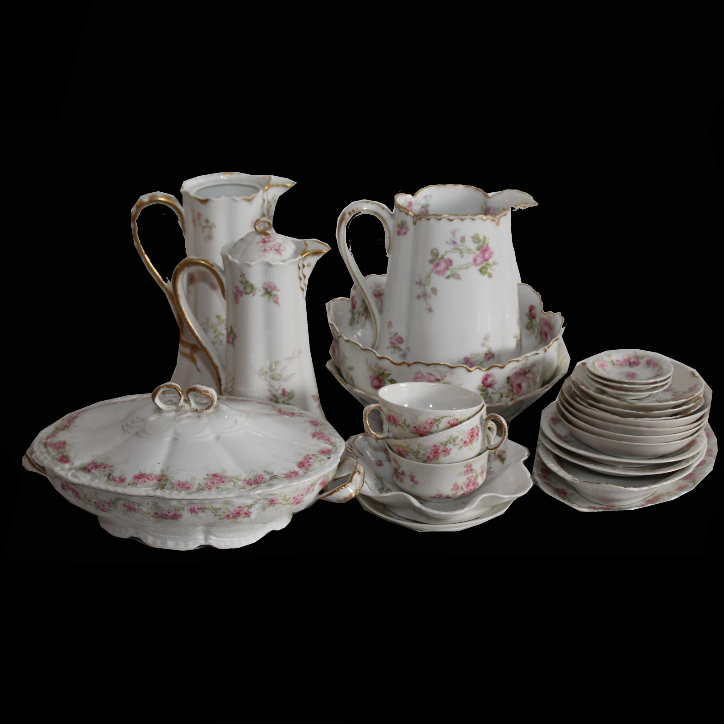 Collection of Pink Floral Haviland China
