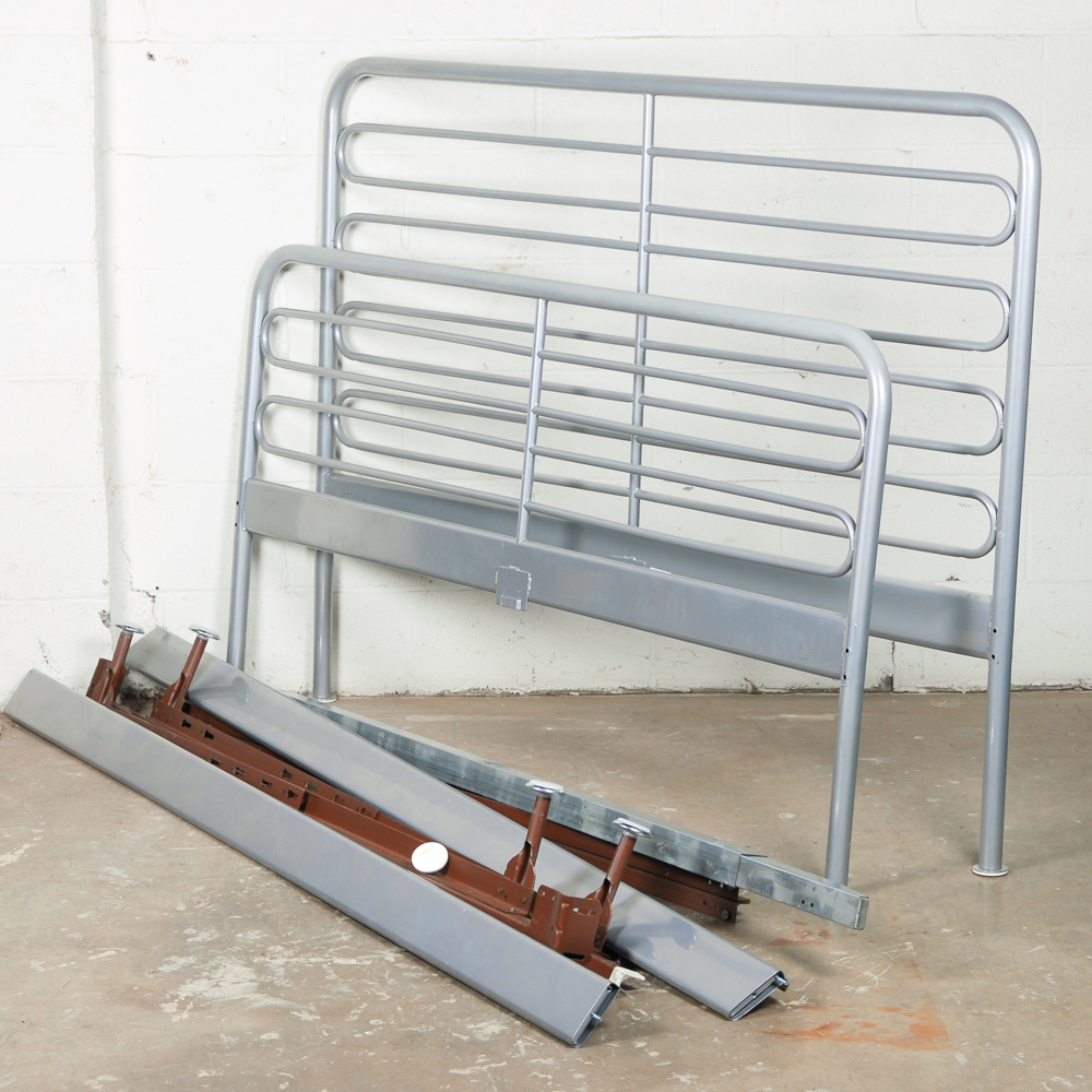 Ikea Queen Grey Metal Bed