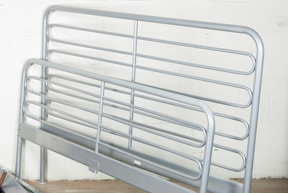 Ikea Queen Grey Metal Bed