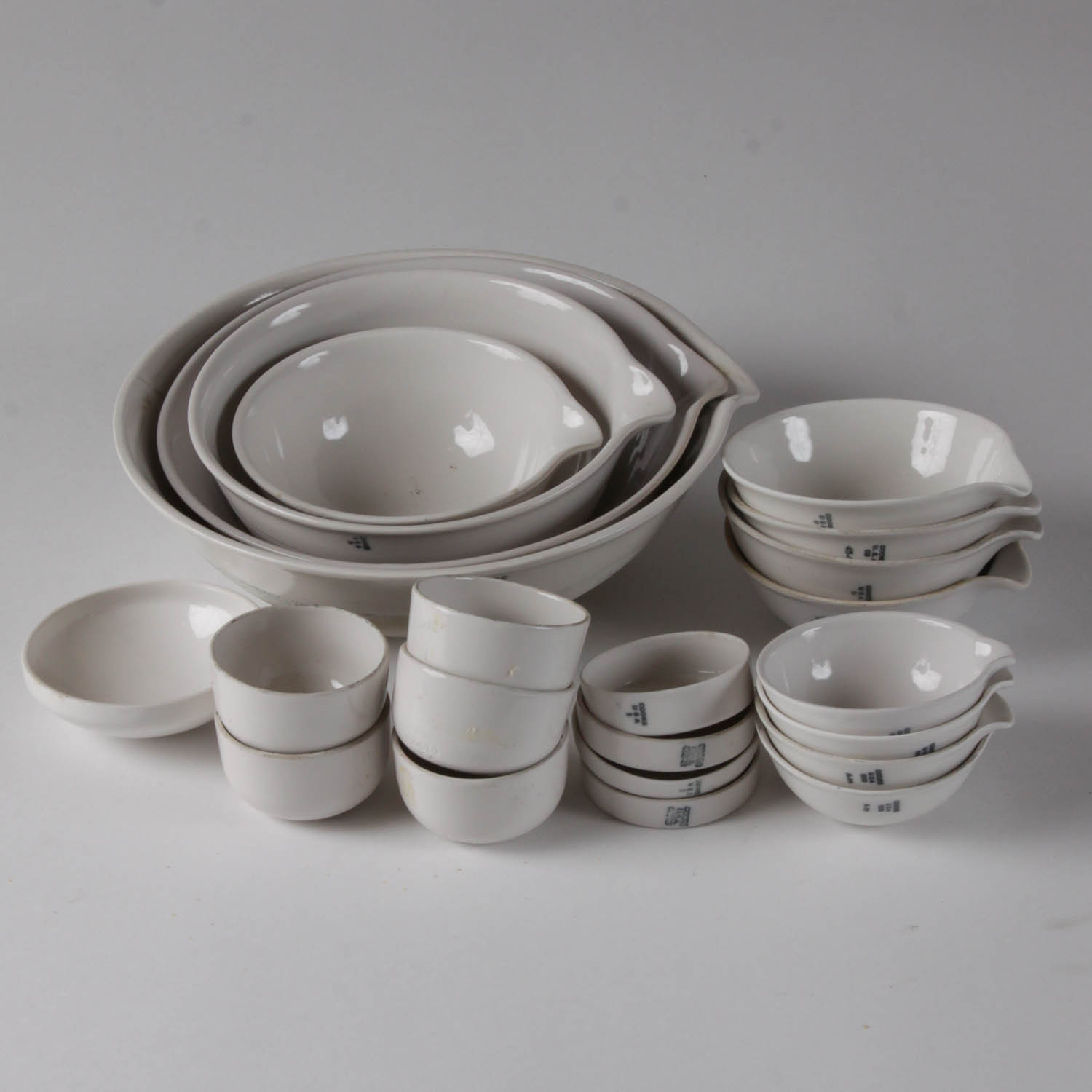 Collection of Vintage Coors Porcelain Evaporating Dishes