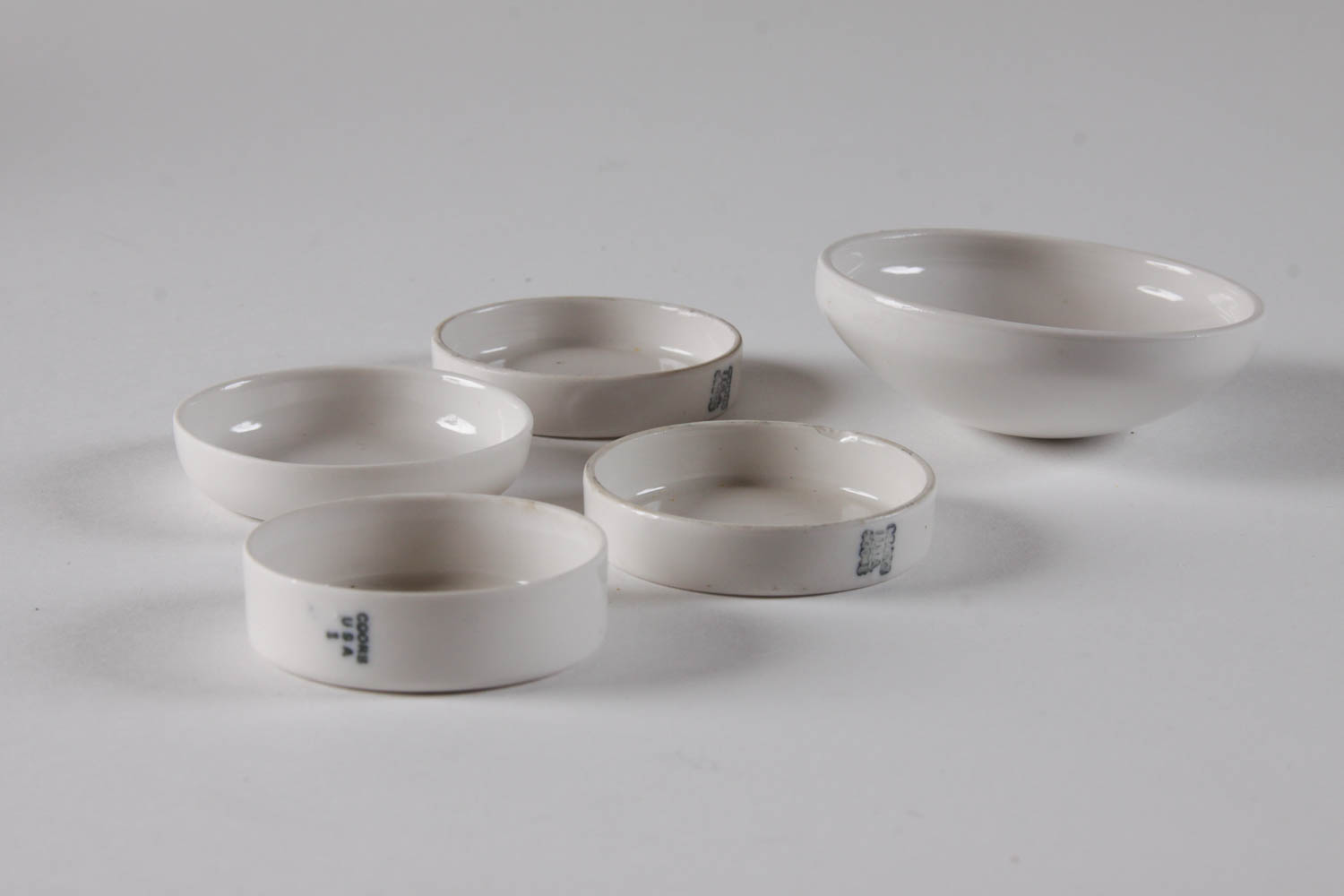 Collection of Vintage Coors Porcelain Evaporating Dishes