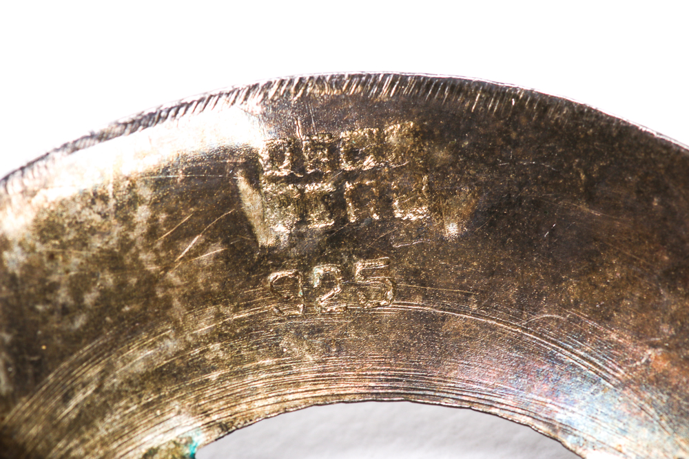 Peruvian Inca Style Sterling SIlver Brooch