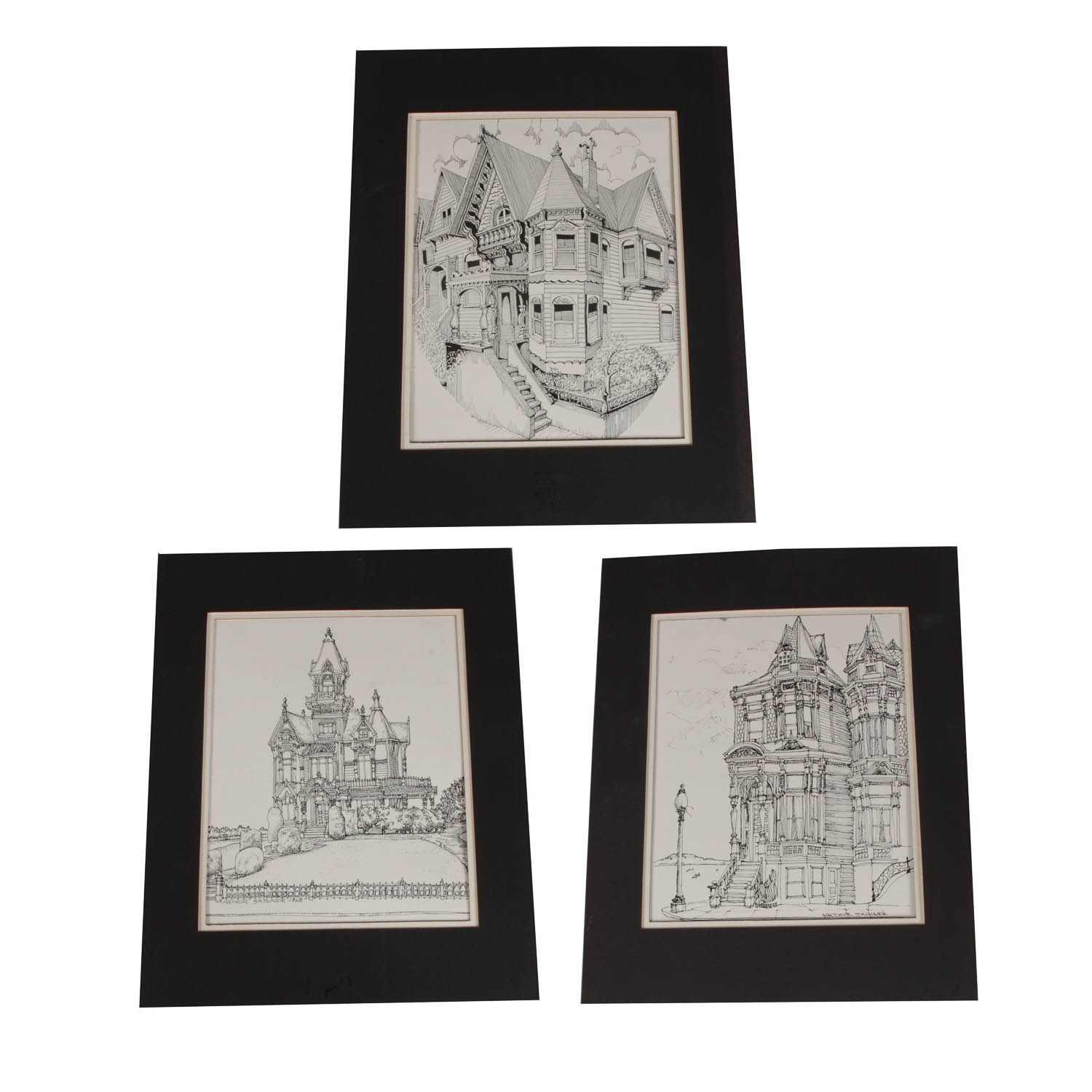 Set of Arthur Skinner Original Pen and Ink Drawings