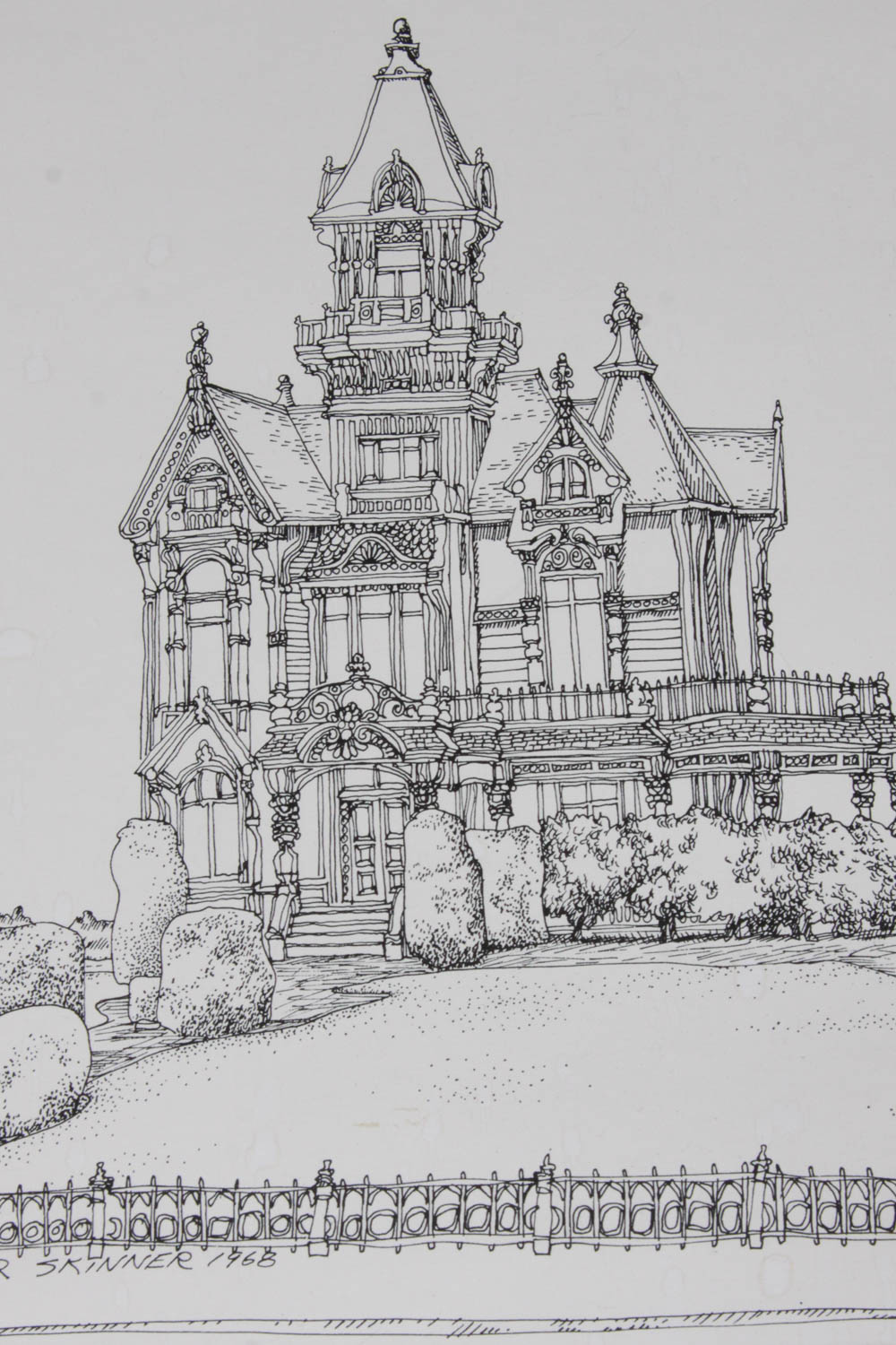 Set of Arthur Skinner Original Pen and Ink Drawings