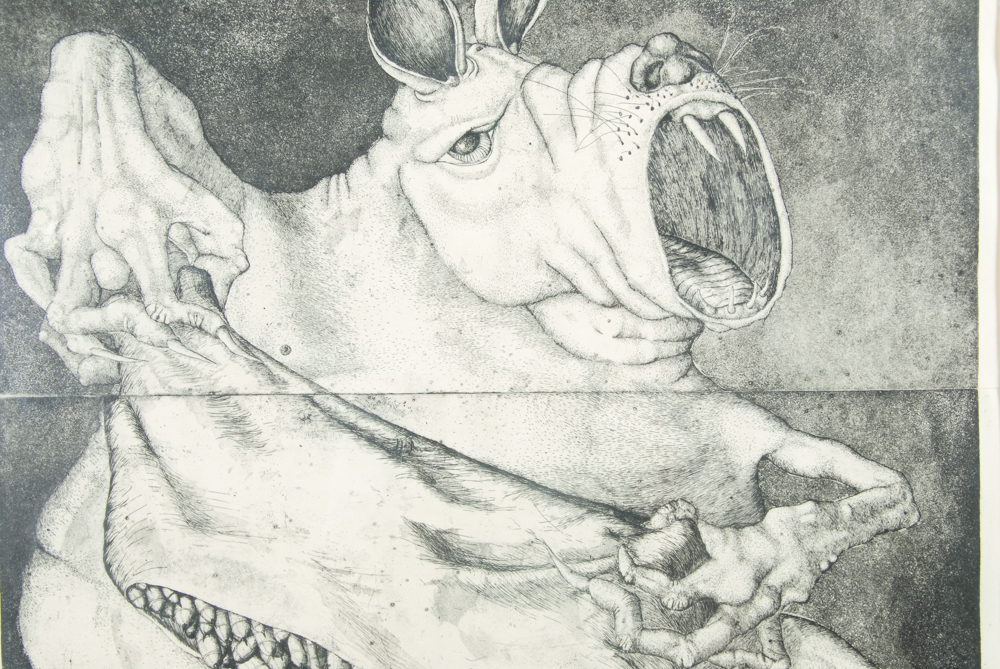 Signed Carsten Svennson "Inferno del Mundo VI" 1968 Etching