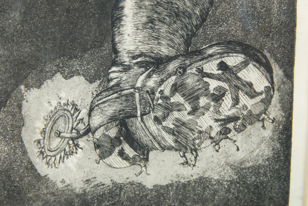 Signed Carsten Svennson "Inferno del Mundo VI" 1968 Etching