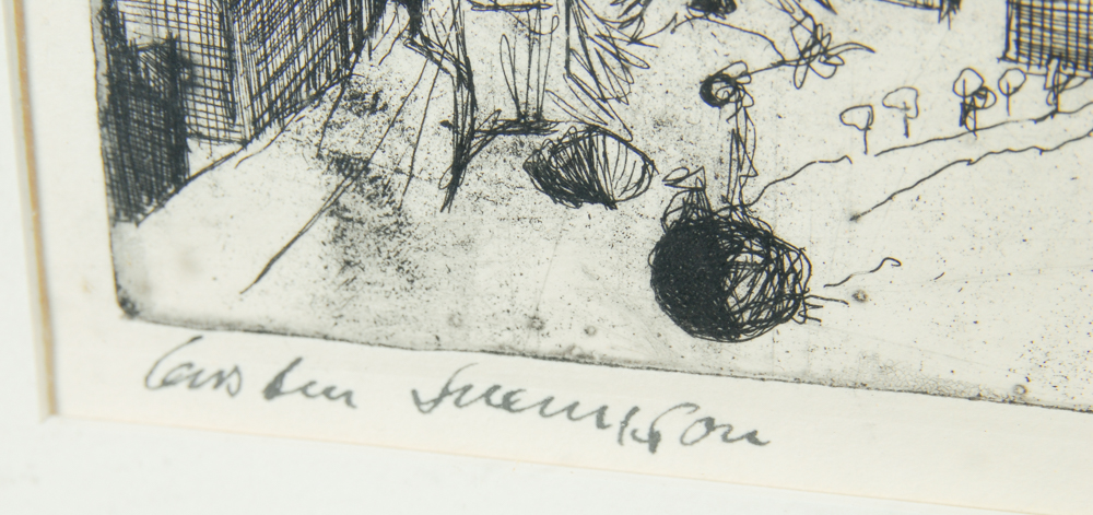 Signed Carsten Svennson "Inferno del Mundo VI" 1968 Etching