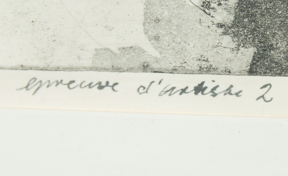 Signed Carsten Svennson "Inferno del Mundo VI" 1968 Etching