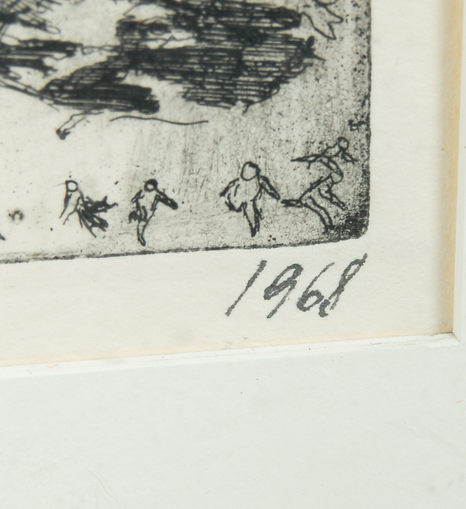 Signed Carsten Svennson "Inferno del Mundo VI" 1968 Etching