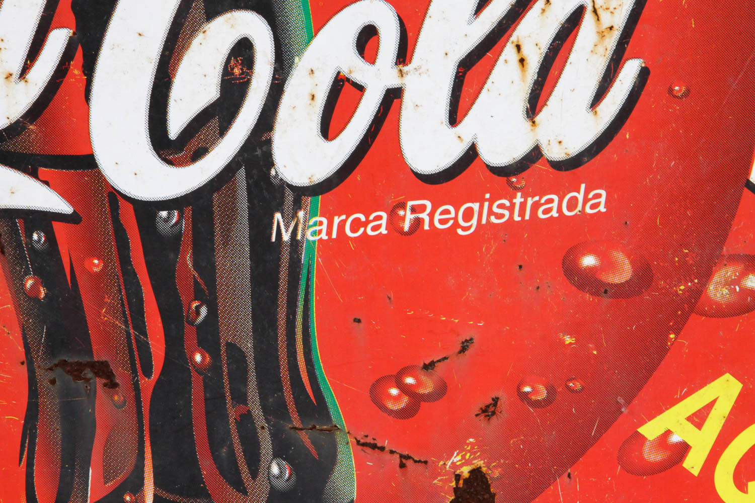 Vintage Spanish Coca-Cola Advertising Sign