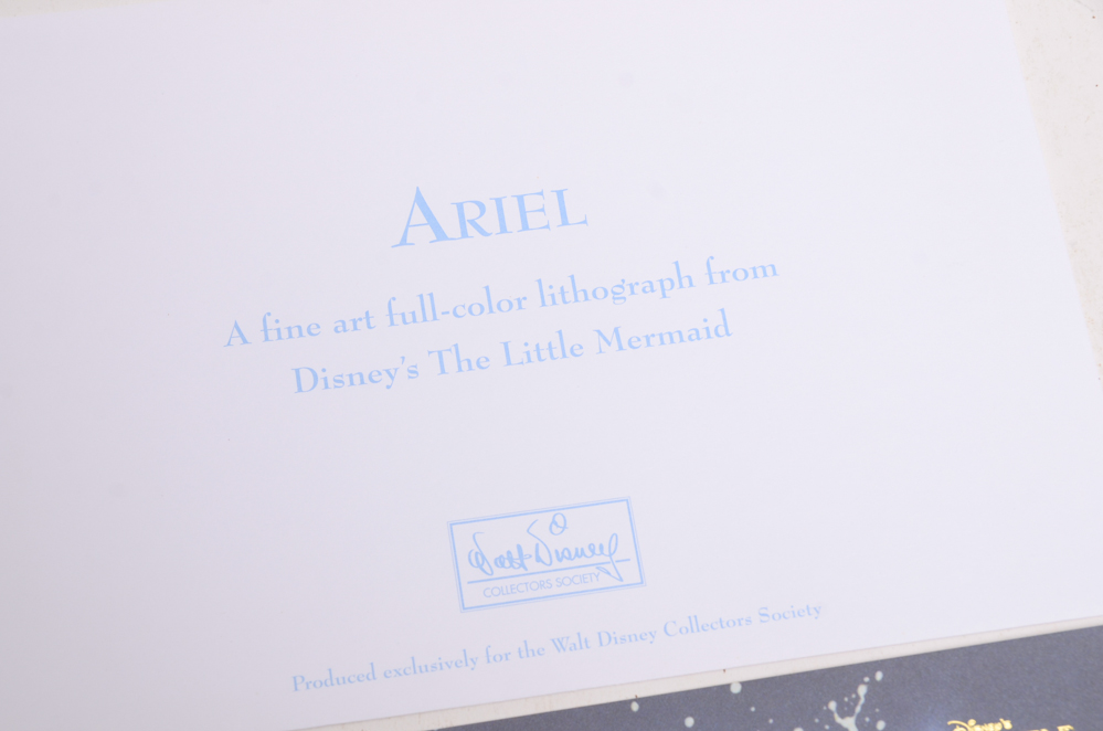 Walt Disney Collectors Society Unframed Lithographs