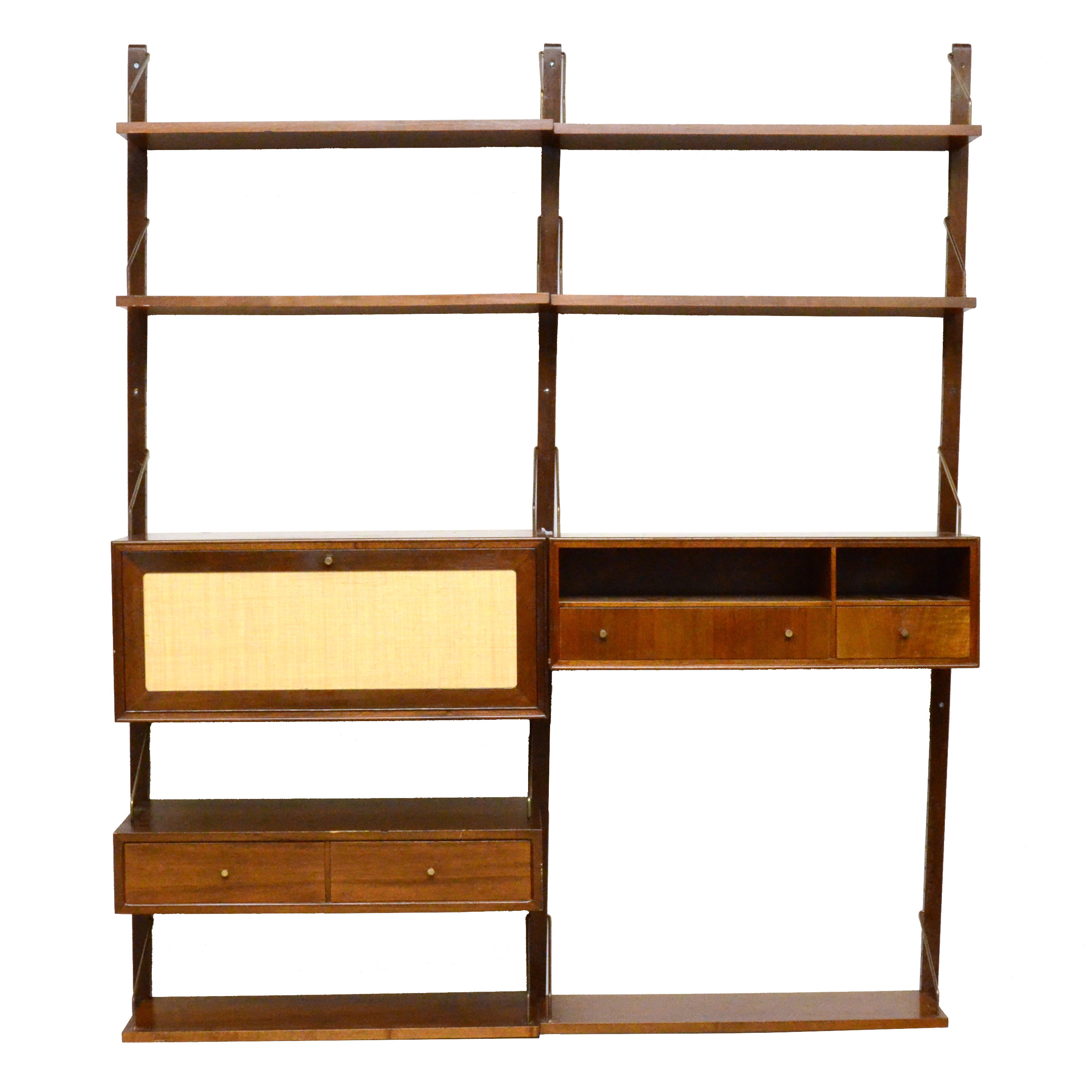 Danish Modern Wall Shelving Unit