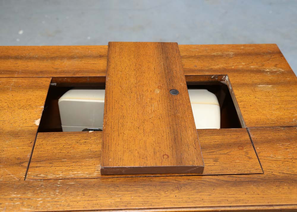 Vintage Mid Century Sewing Machine and Cabinet