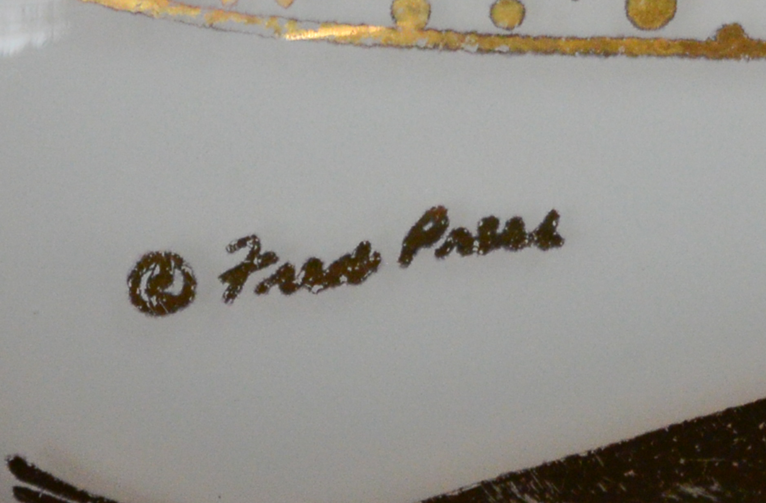 Collection of Fred Press Mid-Century Gold Highball Fish Glasses