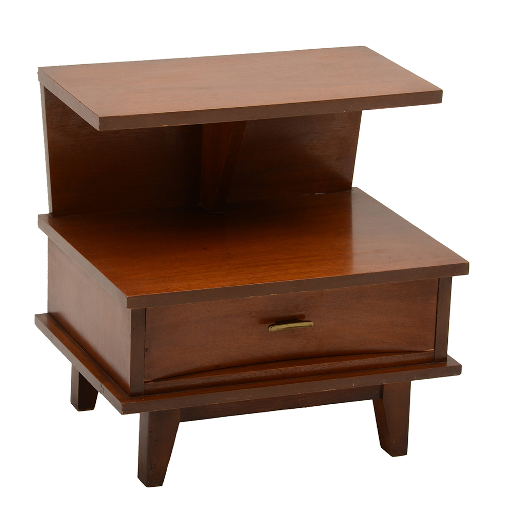 Pair of Mid Century Cantilevered Nightstands by Dixie