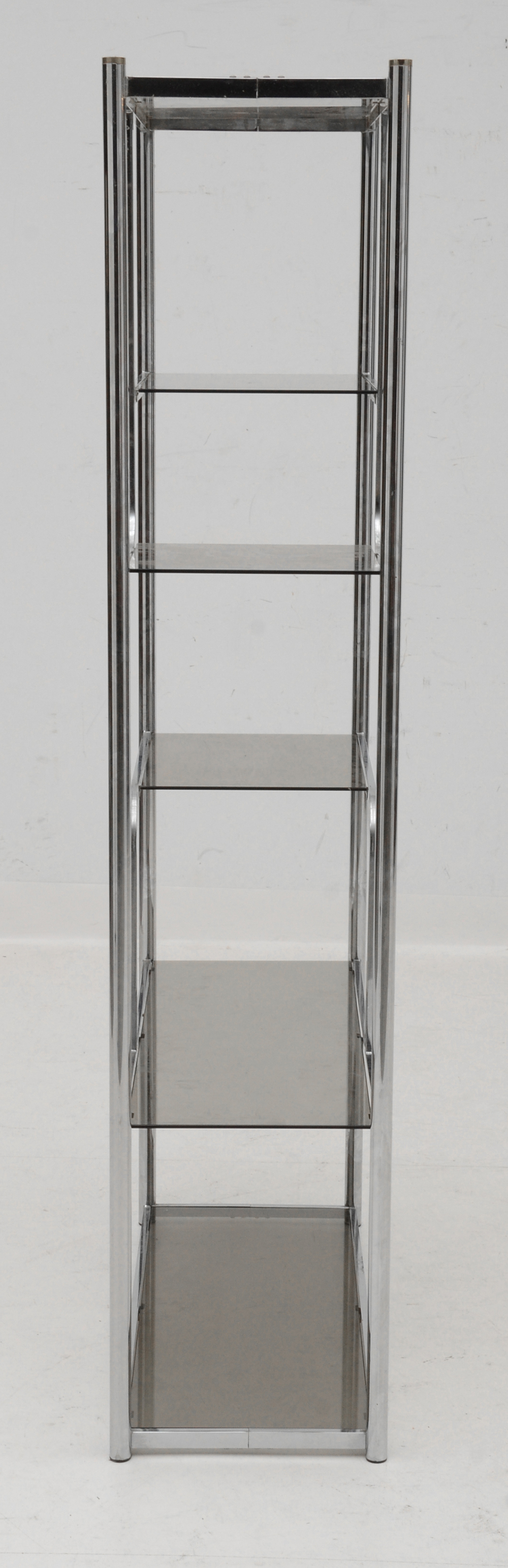 Chrome and Glass Étagère Bookshelf