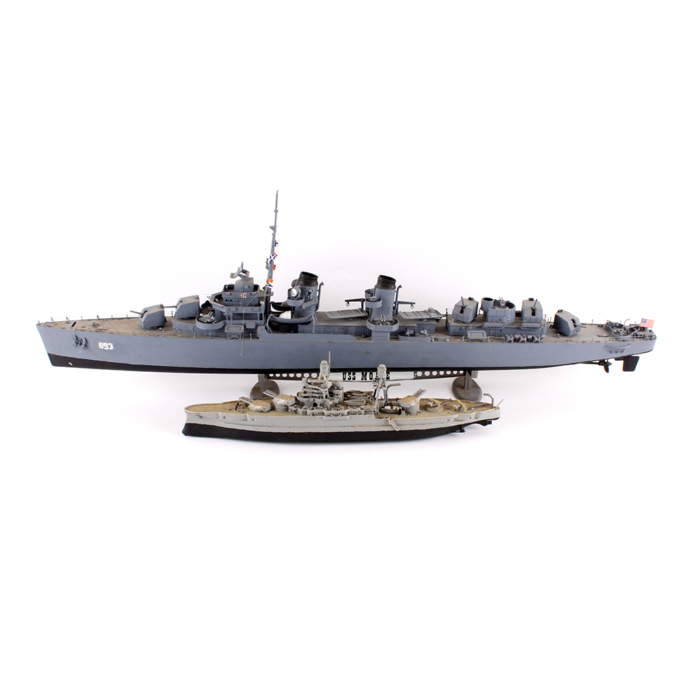 USS Moale Destroyer and Aircraft Carrier Ship Models