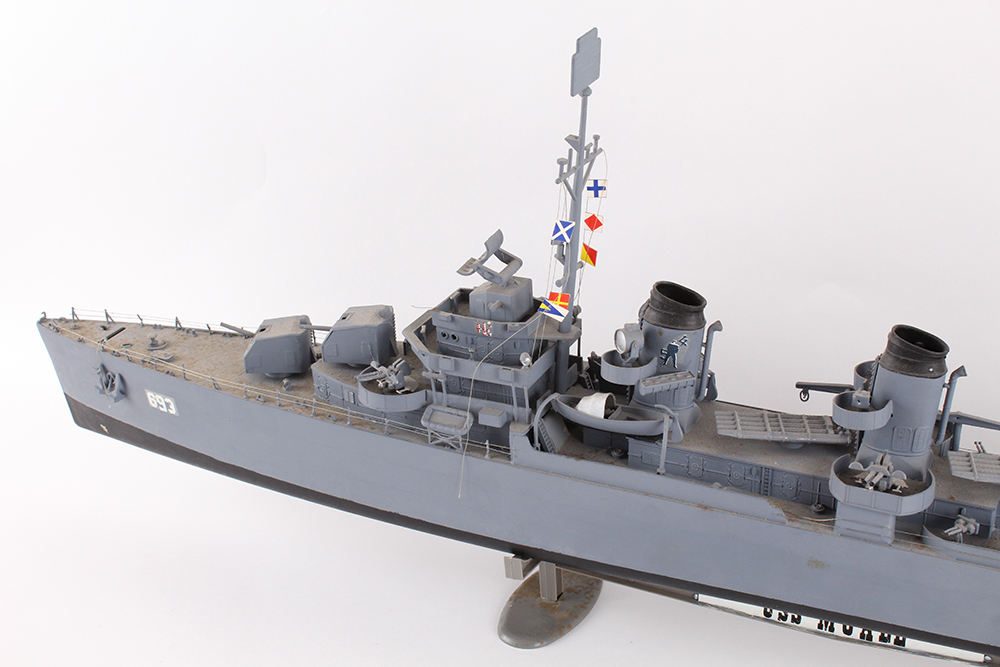 USS Moale Destroyer and Aircraft Carrier Ship Models