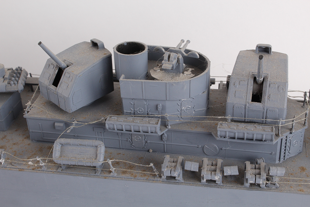 USS Moale Destroyer and Aircraft Carrier Ship Models