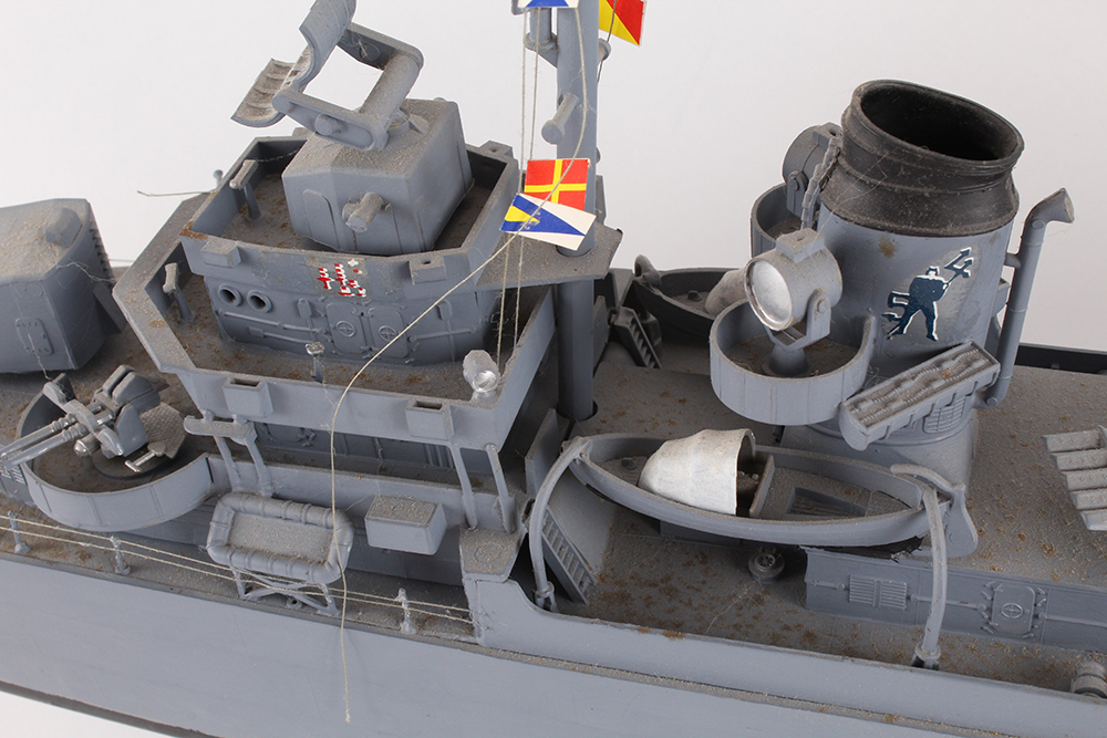 USS Moale Destroyer and Aircraft Carrier Ship Models