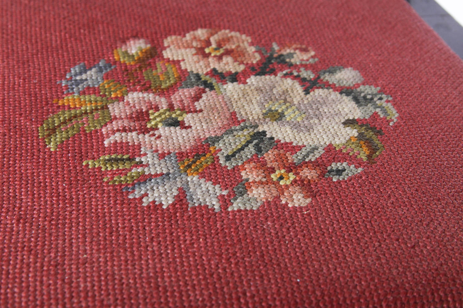 Vintage Side Chair with Needlepoint Seat