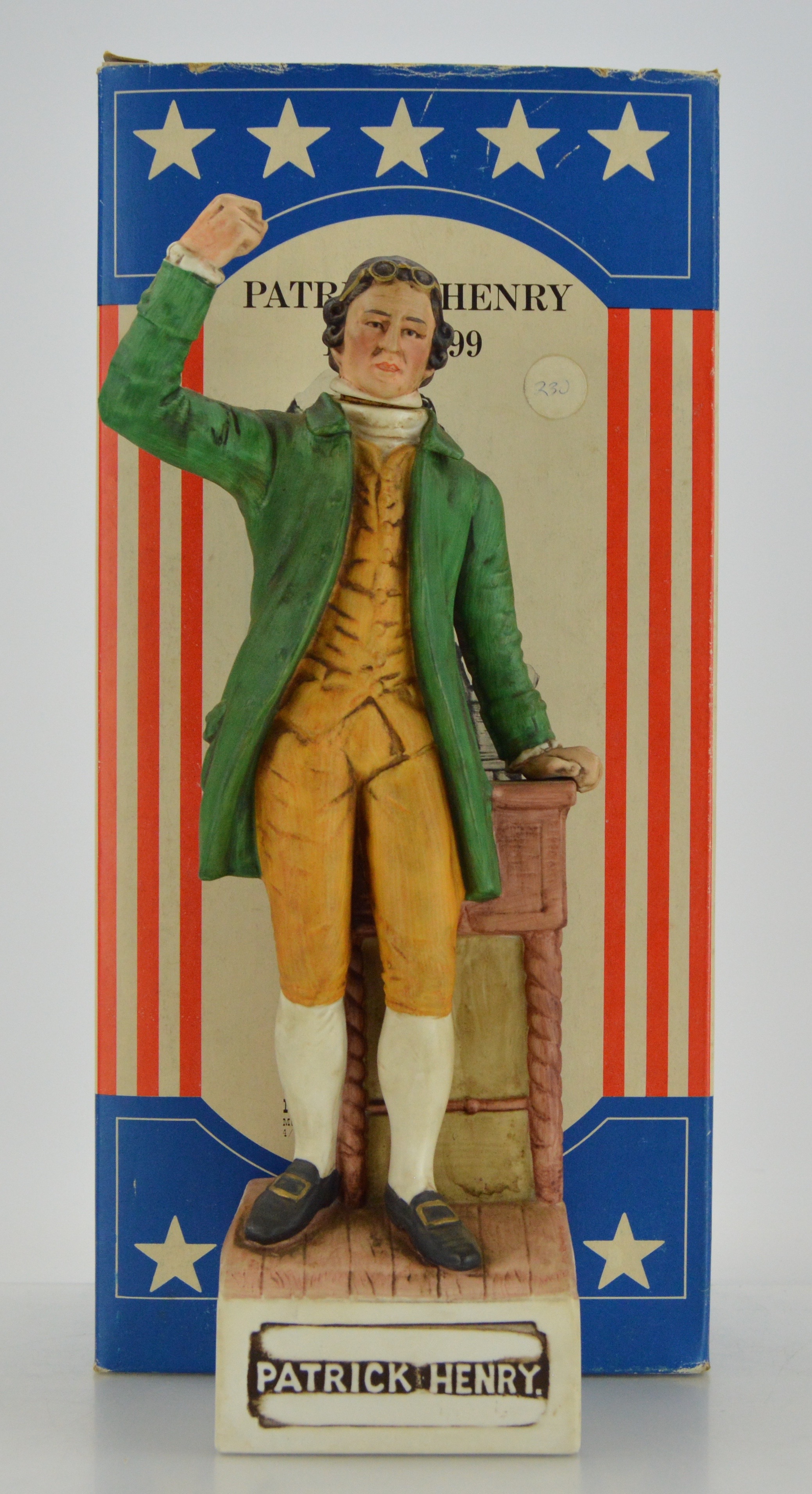 Collection of Patriots Ceramic Decanters by McCormick