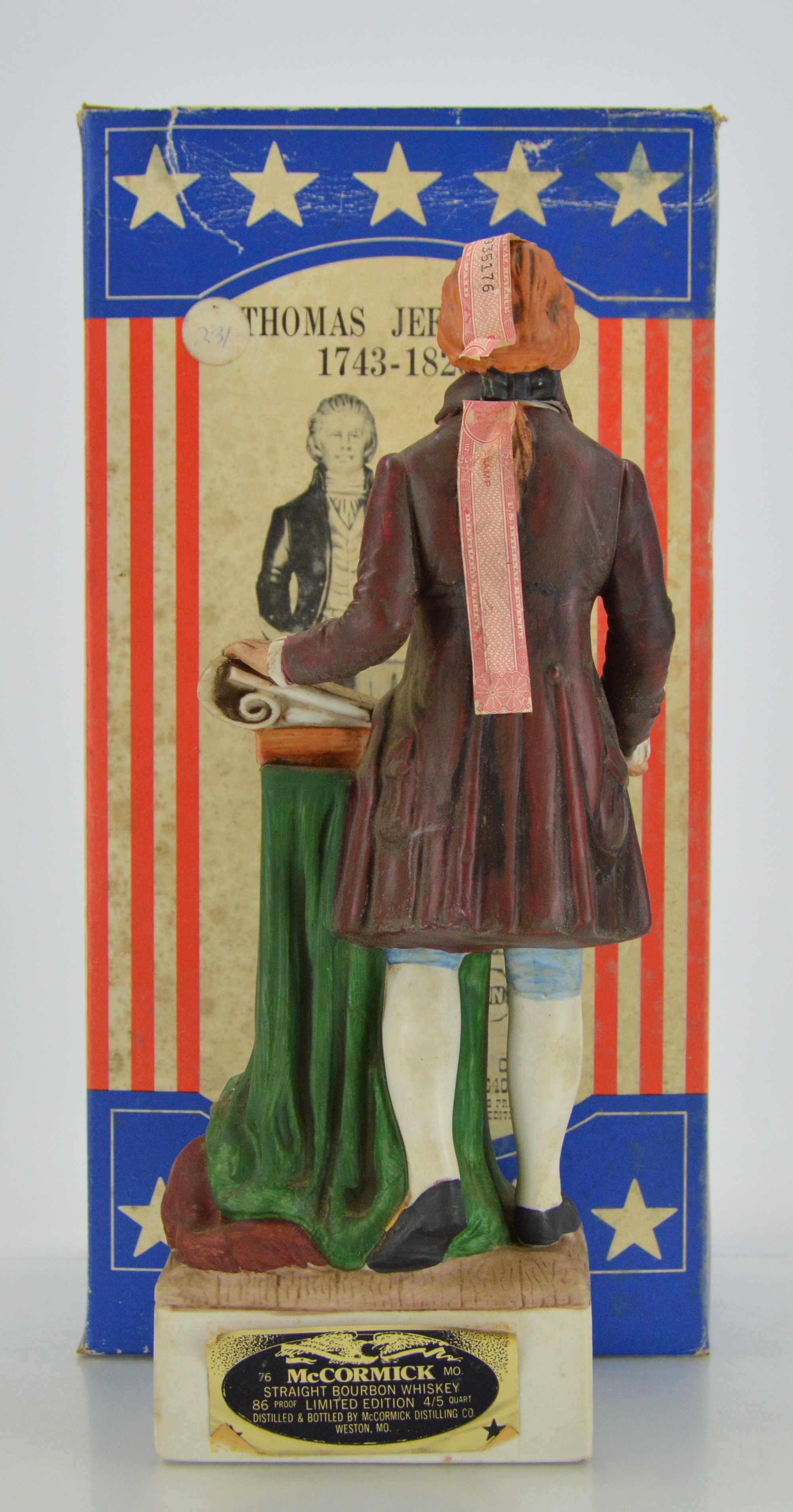 Collection of Patriots Ceramic Decanters by McCormick