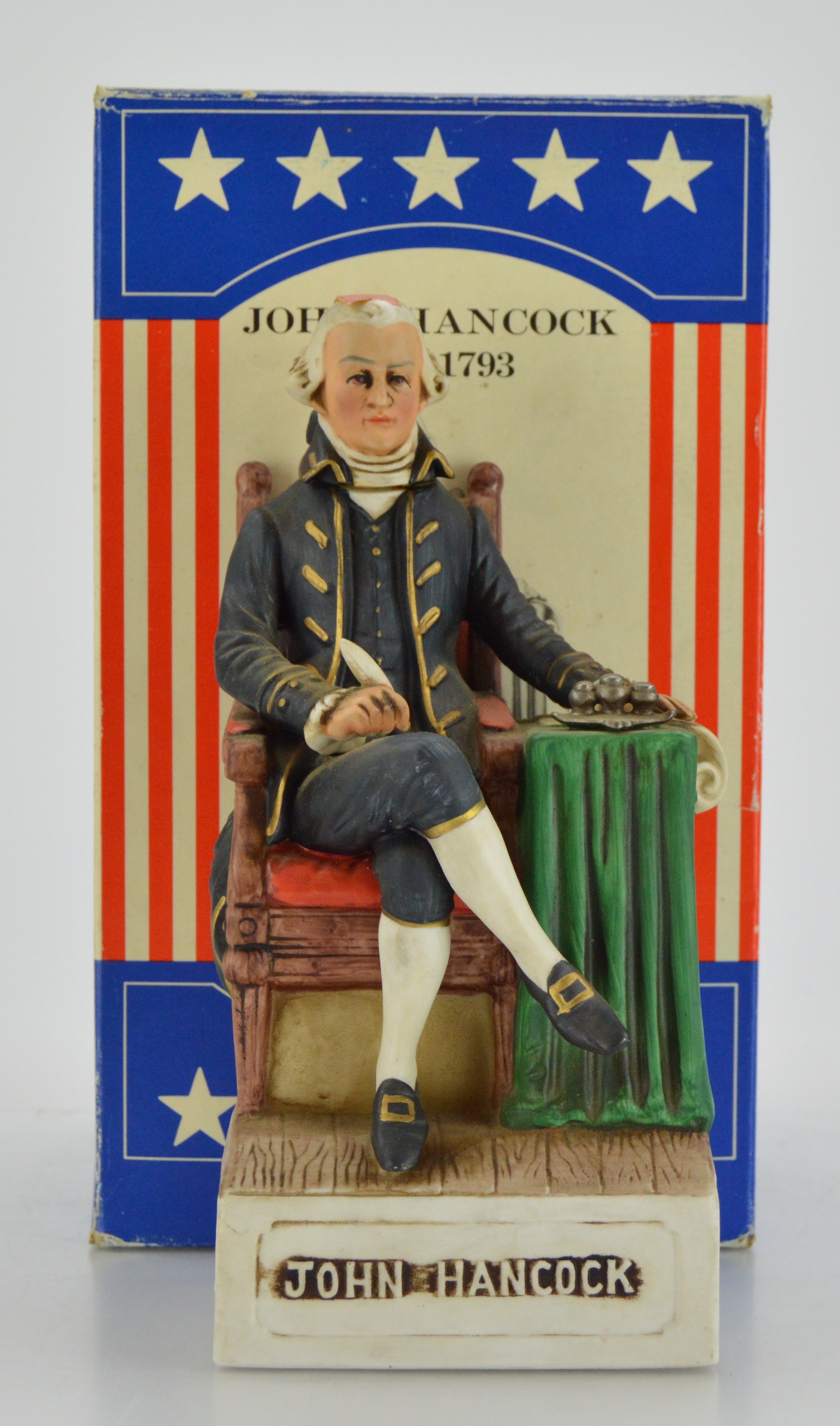 Collection of Patriots Ceramic Decanters by McCormick