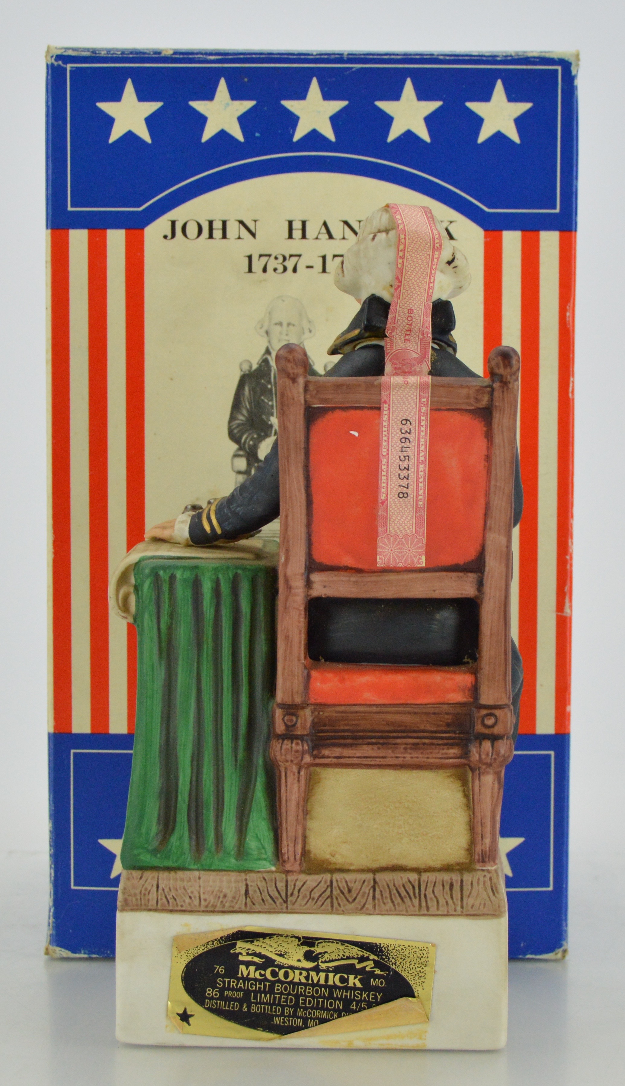 Collection of Patriots Ceramic Decanters by McCormick