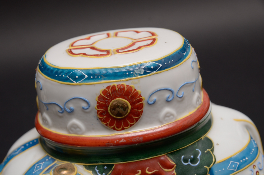 Japanese Ceramic Elephant Jars