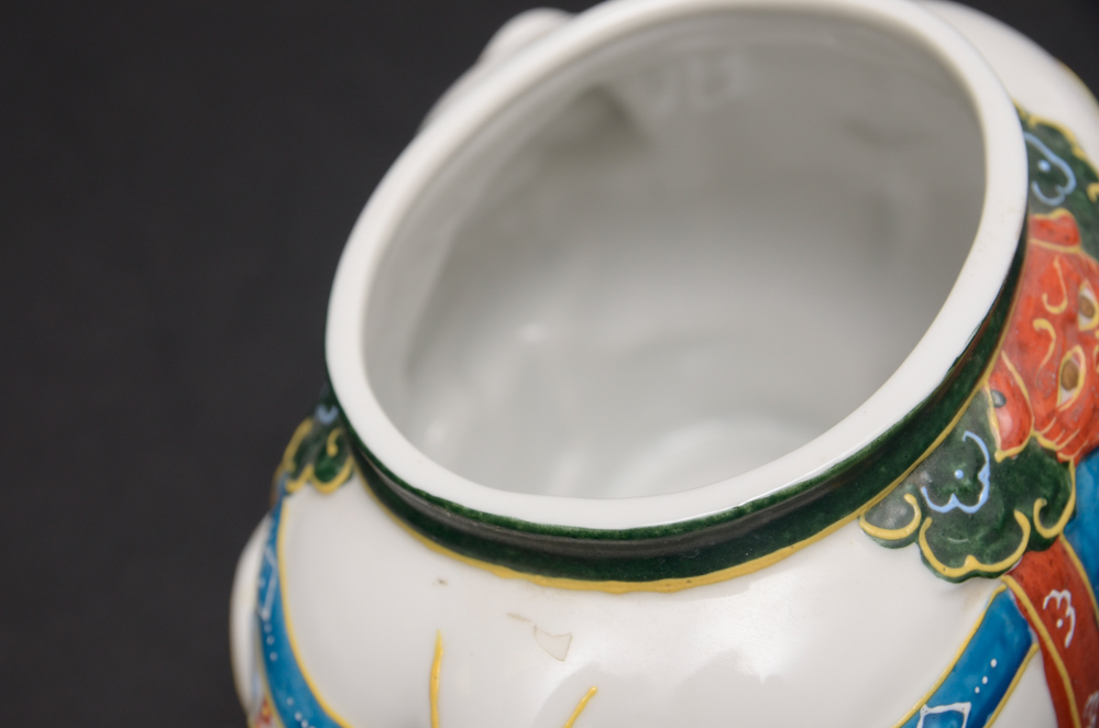 Japanese Ceramic Elephant Jars