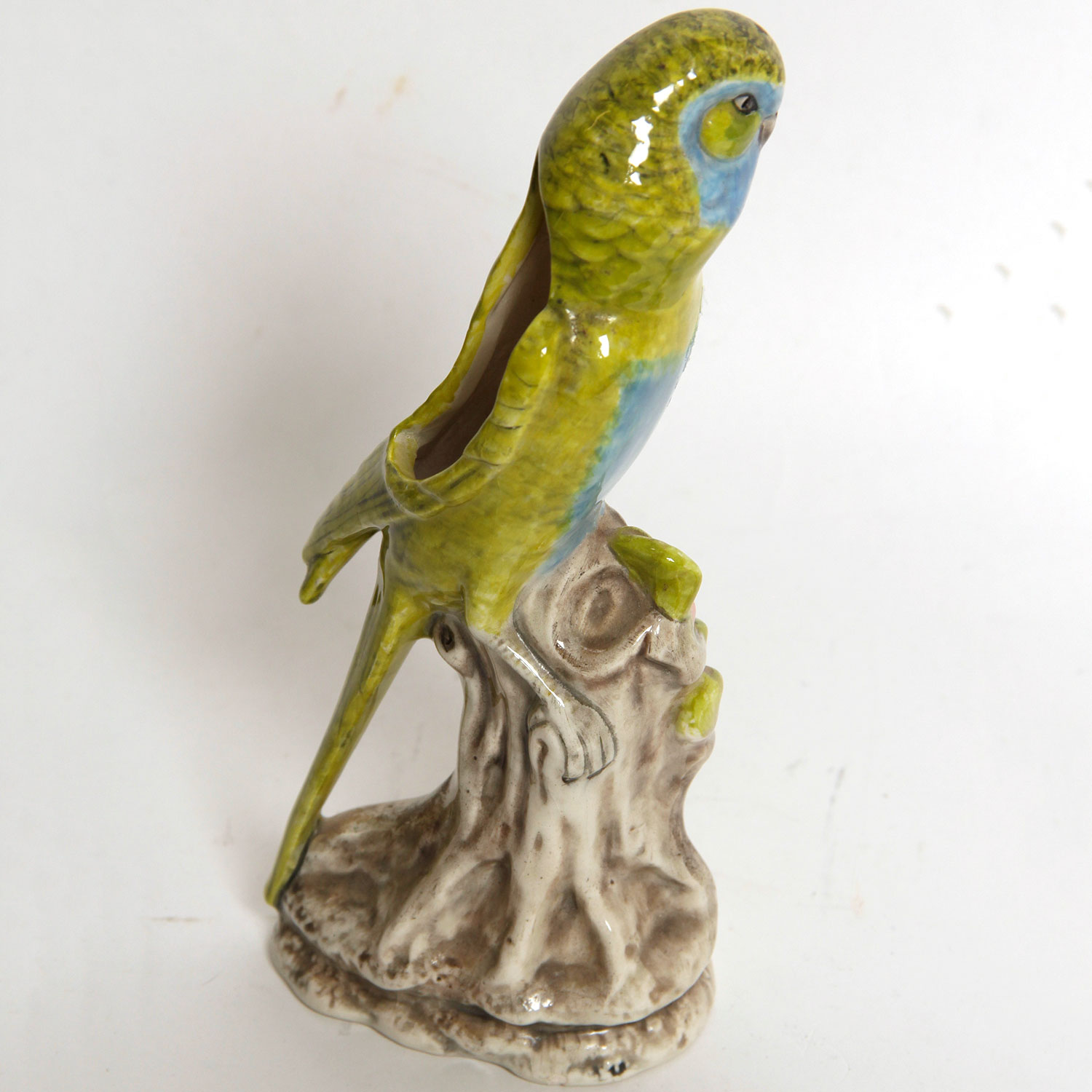 Vintage Chalkware and Ceramic Parrot Vases