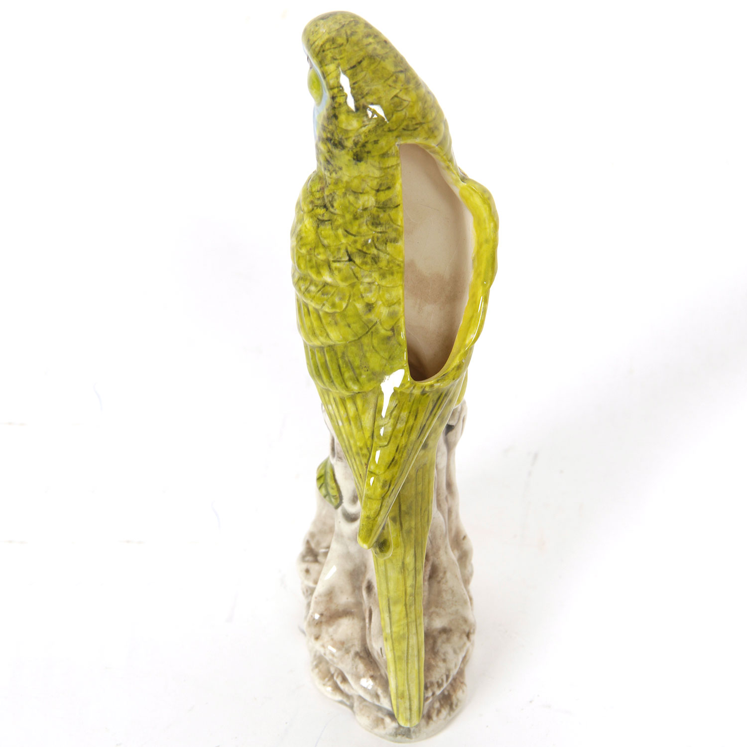 Vintage Chalkware and Ceramic Parrot Vases