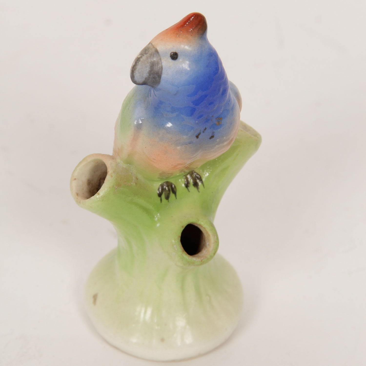 Vintage Chalkware and Ceramic Parrot Vases