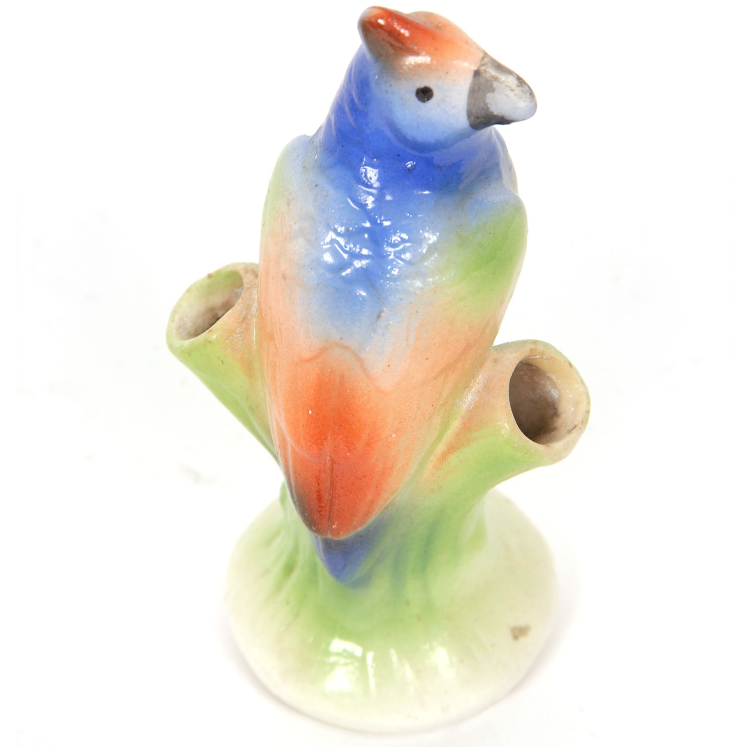 Vintage Chalkware and Ceramic Parrot Vases