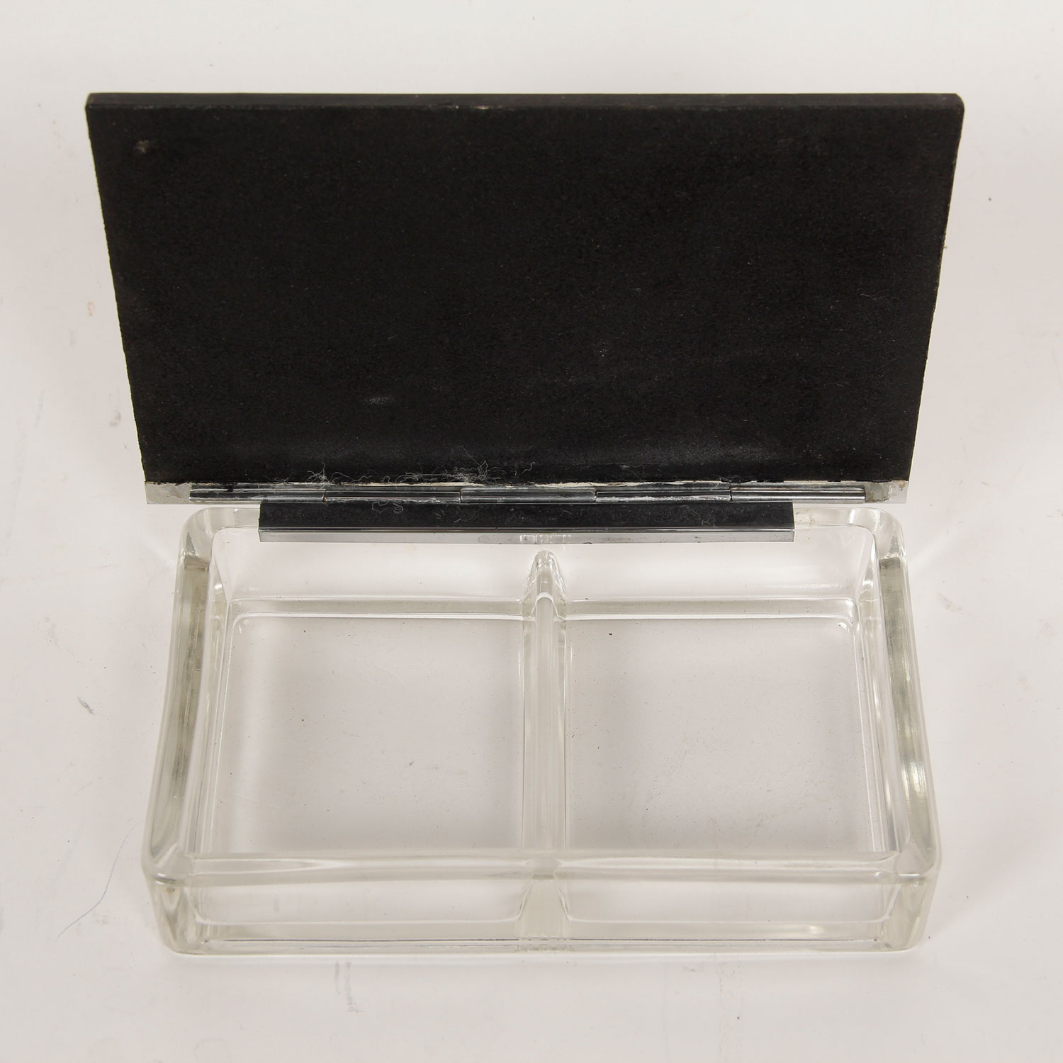 Art Deco Divided Glass Box
