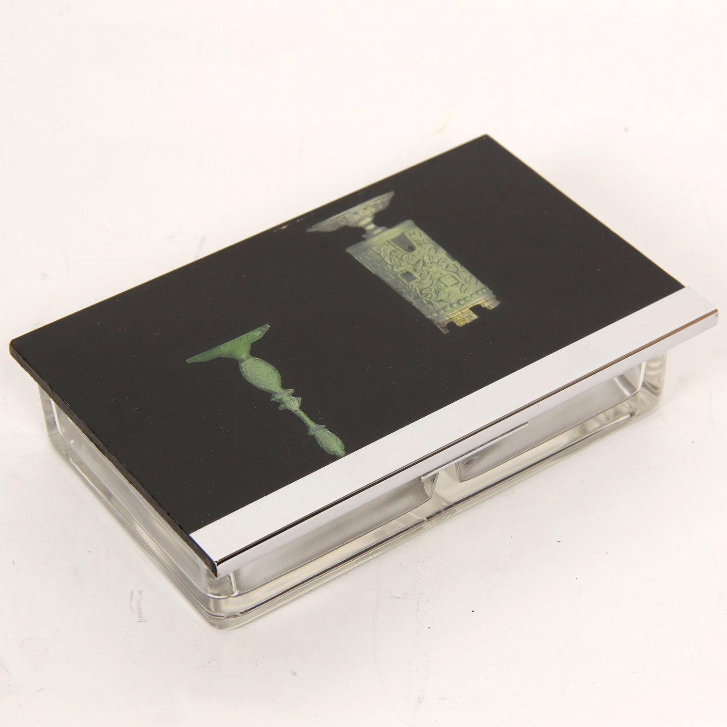 Art Deco Divided Glass Box