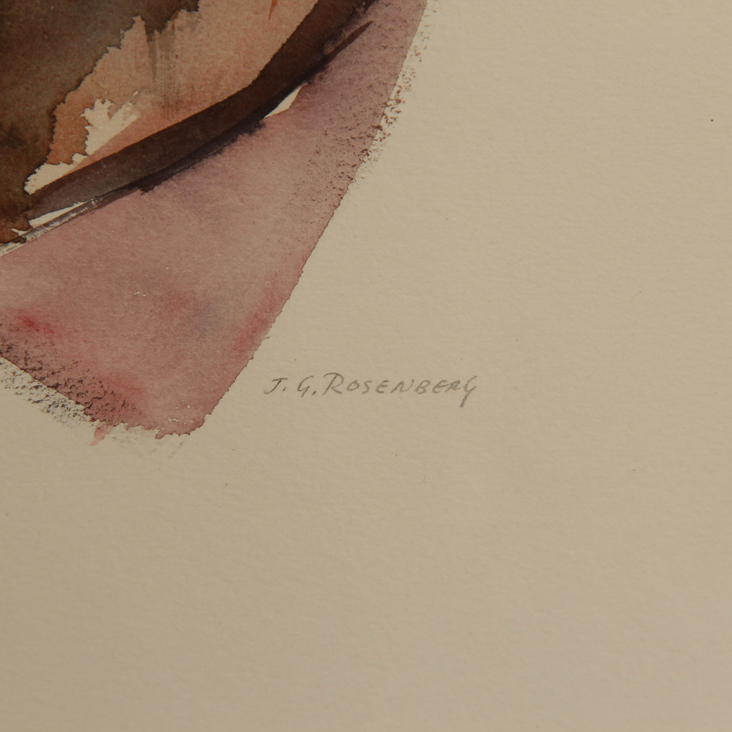 Original J.G. Rosenberg Signed Watercolor  "Caballero"